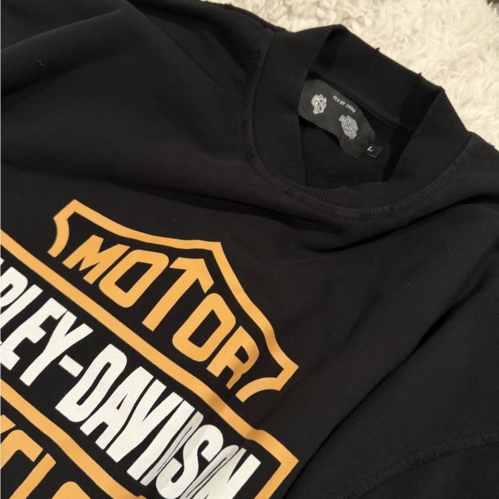 Harley-Davidson Black Crewneck with Orange Logo - Picture 3 of 3
